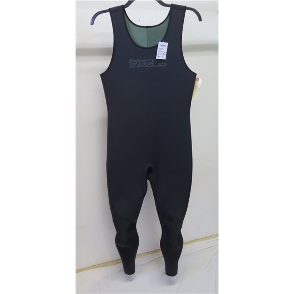 Mens Sleeveless Long John Wetsuit 3mm, Black, Size L