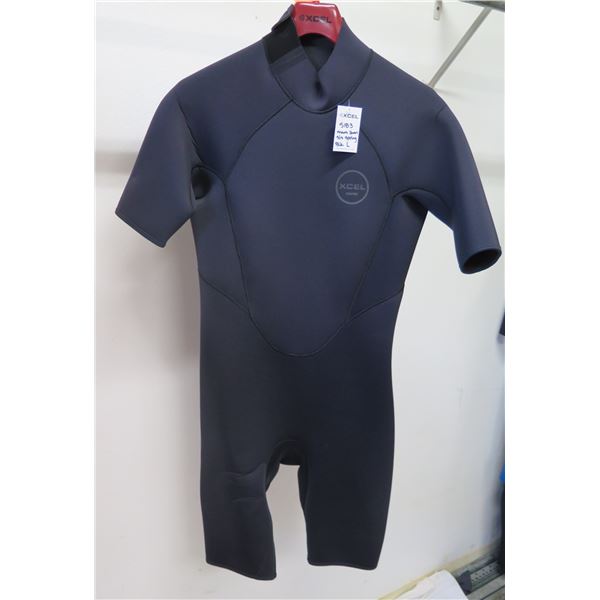 Mens Thermolite Springsuit Wetsuit 2mm, Black, Size L