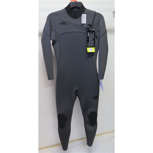 Mens Fullsuit Wetsuit 4/3mm, Jet Black, Size L