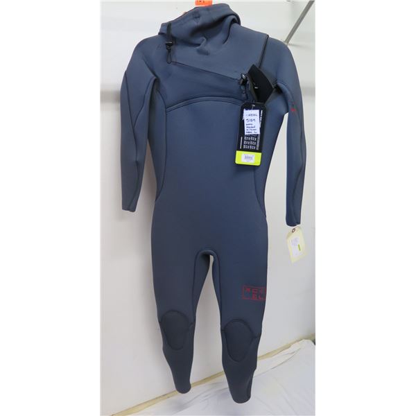 Mens Hooded Fullsuit Wetsuit 4.5/3.5mm, Gray, Size L
