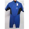 Image 1 : Mens Short Sleeve Springsuit Wetsuit 2mm, Blue, Size L