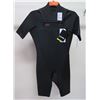 Image 1 : Mens  Short Sleeve Springsuit Wetsuit 2mm, Black, Size L