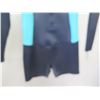 Image 3 : Womens  Front Zip Long Sleeve Boy Cut Spring Wetsuit 1.5/1mm, Black/Pistachio, Size 8