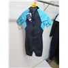 Image 3 : Womens Short Sleeve Springsuit Wetsuit 2mm, Gray/Pistachio, Size  8