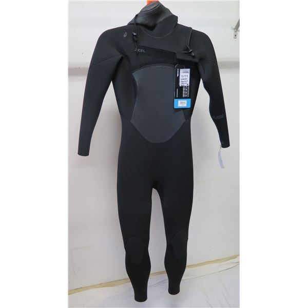 Womens Hooded Fullsuit Wetsuit 5/4mm, Black, Size 8