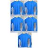 Image 1 : Qty 5 Youth Performance Fit Long Sleeve UV Tops, Royal Blue, Size 8