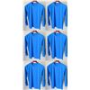 Image 1 : Qty 6 Youth Relaxed Fit Long Sleeve UV Tops, Royal Blue, Size 8
