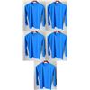 Image 1 : Qty 5 Youth Relaxed Fit Long Sleeve UV Tops, Royal Blue, Size 14