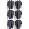 Image 1 : Qty 6 Mens Relaxed Fit Short Sleeve Lycra UV Tops, Black, Size S