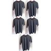 Image 1 : Qty 5 Mens Relaxed Fit Short Sleeve Lycra UV Tops, Black, Size XL