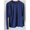 Image 2 : Qty 5 Mens Relaxed Fit Long Sleeve Lycra UV Tops, Navy, Size M