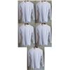 Image 1 : Qty 5 Mens Performance Fit Long Sleeve Lycra UV Tops, White, Size S