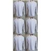 Image 1 : Qty 6 Mens Performance Fit Long Sleeve Lycra UV Tops, White, Size L