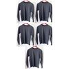 Image 1 : Qty 5 Mens Relaxed Fit Long Sleeve Lycra UV Tops, Black, Size XS