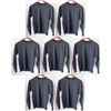 Image 1 : Qty 7 Mens Relaxed Fit Long Sleeve Lycra UV Tops, Black, Size S