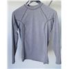 Image 2 : Qty 5 Womens Performance Fit Long Sleeve Lycra UV Tops, Heather Grey, Size XL