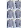 Image 1 : Qty 6 Womens Performance Fit Long Sleeve Lycra UV Tops, Heather Grey, Size 2XL