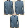 Image 1 : Qty 3 Mens Performance Fit Long Sleeve Lycra UV Tops, Royal Heather Blue, Size XL