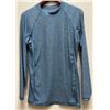 Image 2 : Qty 3 Mens Performance Fit Long Sleeve Lycra UV Tops, Royal Heather Blue, Size XL