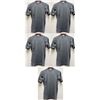 Image 1 : Qty 5 Mens Performance Fit Short Sleeve Lycra UV Tops, Heather Gray, Size L
