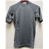 Image 2 : Qty 5 Mens Performance Fit Short Sleeve Lycra UV Tops, Heather Gray, Size L