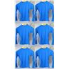 Image 1 : Qty 6 Youth Performance Fit Long Sleeve UV Tops, Royal Blue, Size 12