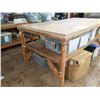 Image 2 : Wooden Work Table w/ Undershelf 97" x 49" x 40"H (contents not included)