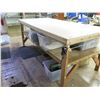 Image 3 : Wooden Work Table w/ Undershelf 97" x 49" x 40"H (contents not included)