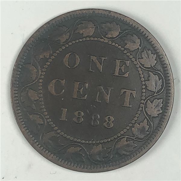 Canadian Large Cent 1888 F+