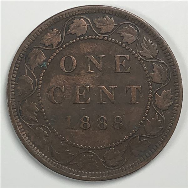 Canadian Large Cent 1888 F+