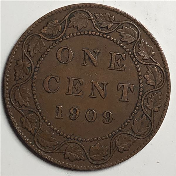 Canadian Large Cent 1909 EF++