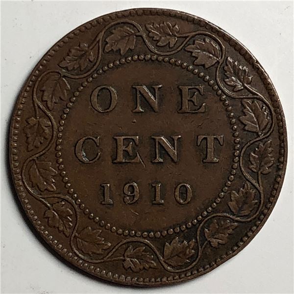 Canadian Large Cent 1910 VF