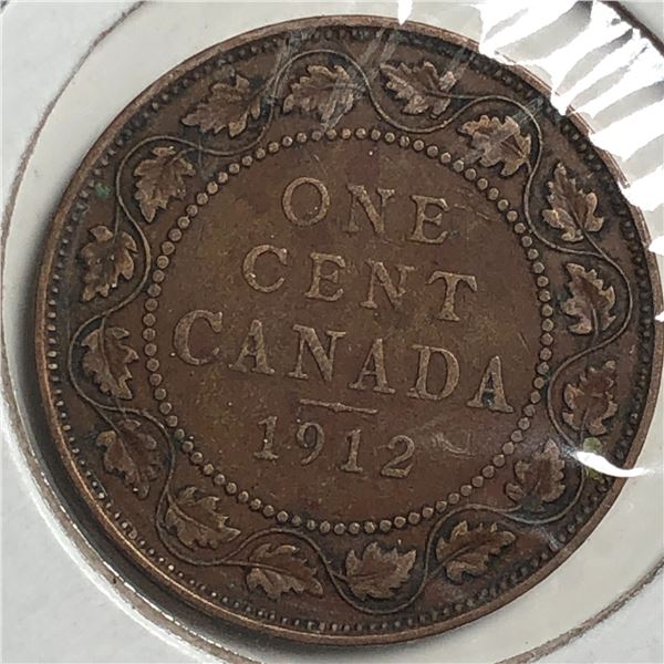 Canadian Large Cent 1912 VF