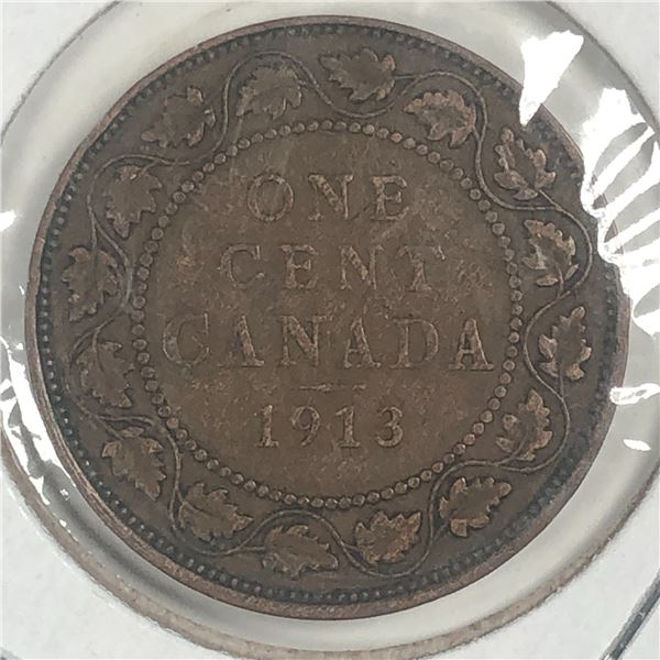 Canadian Large Cent 1913 VF