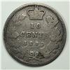 Image 1 : Canadian .10 Cent Dime 1892 Small 9's