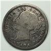 Image 2 : Canadian .10 Cent Dime 1892 Small 9's