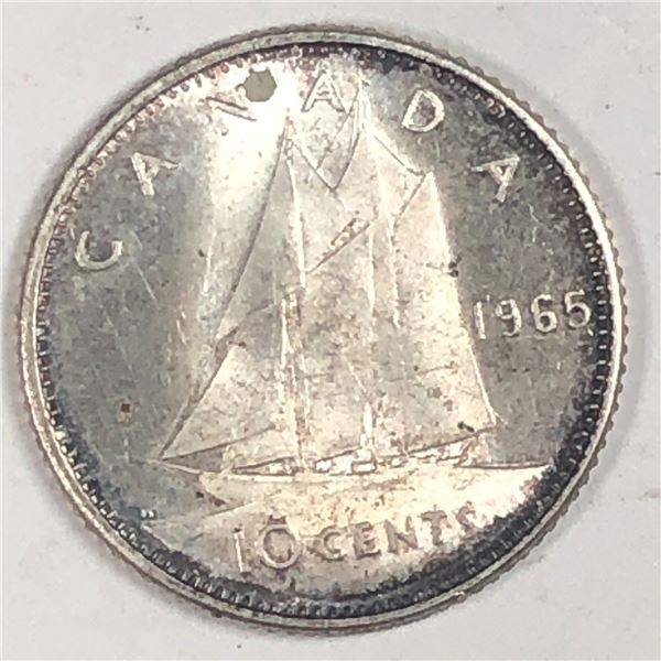 Canadian .10 Cent Dime 1965