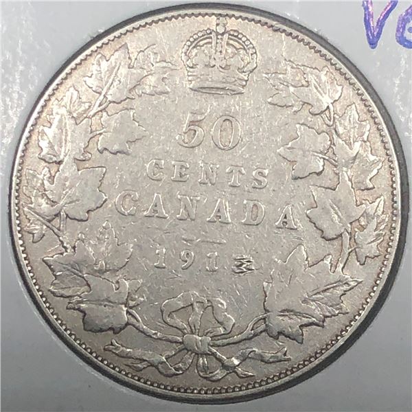 1913 King George V 50 Cents VG+