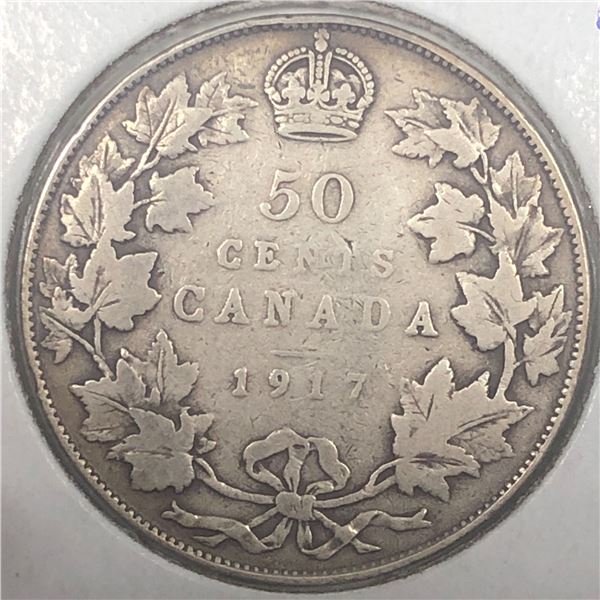 1917 King George V 50 Cents VG