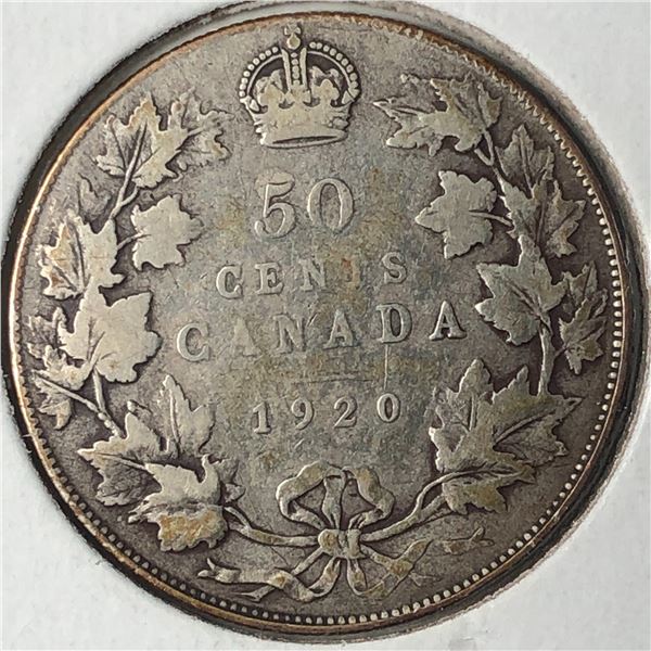 1920 King George V 50 Cents VG+