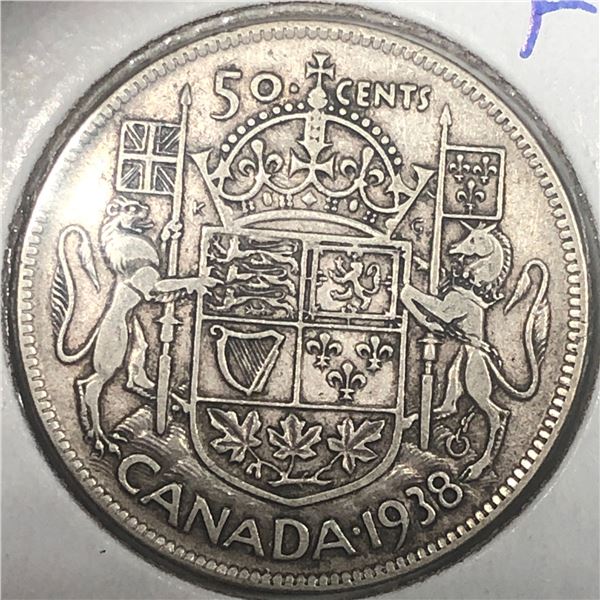 1938 King George VI 50 Cents