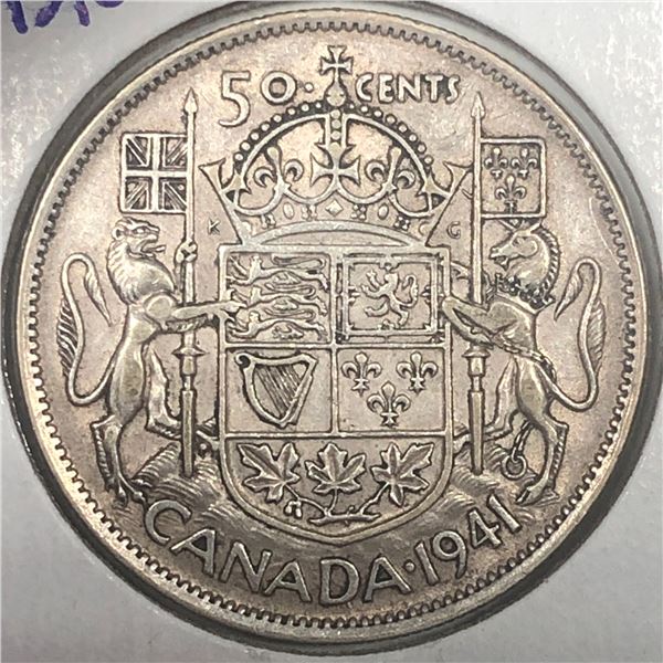 1941 King George VI 50 Cents
