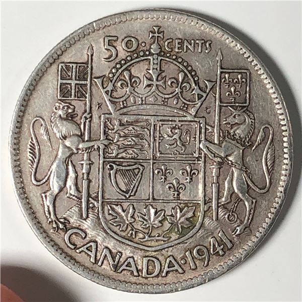 1941 King George VI 50 Cents