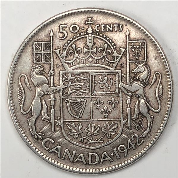 1942 King George VI 50 Cents
