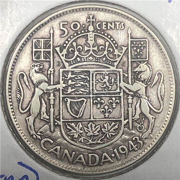 1943 King George VI 50 Cents
