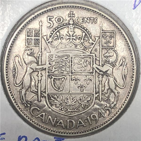 1945 King George VI 50 Cents