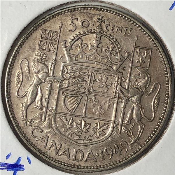 1949 King George VI 50 Cents N/D AU+++
