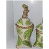 Image 2 : Lot Of 3 Monkey Ceramic Canisters (One Has Some Damage)