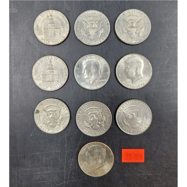 Vintage American Kennedy Half Dollar Coins