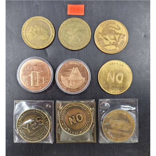 Vintage Canadian Tokens and Decision Maker Coins